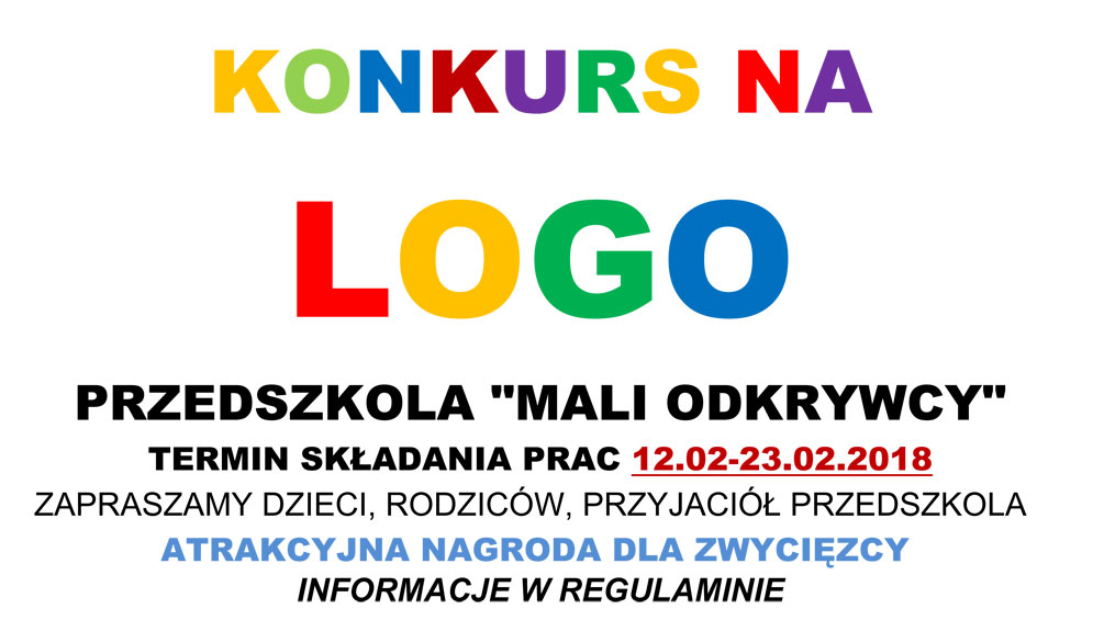 Konkurs na logo Przedszkola „Mali odkrywcy”