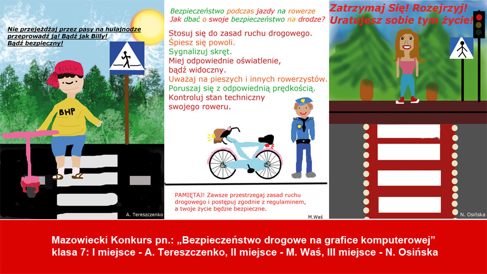 Ogromny sukces w Wojewódzkim Konkursie Informatycznym „Bezpieczeństwo drogowe na grafice komputerowej”