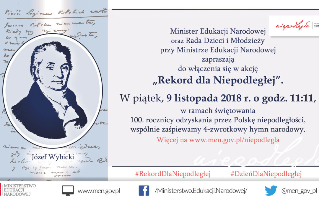 Bierzemy udział  w akcji „Rekord dla Niepodległej”