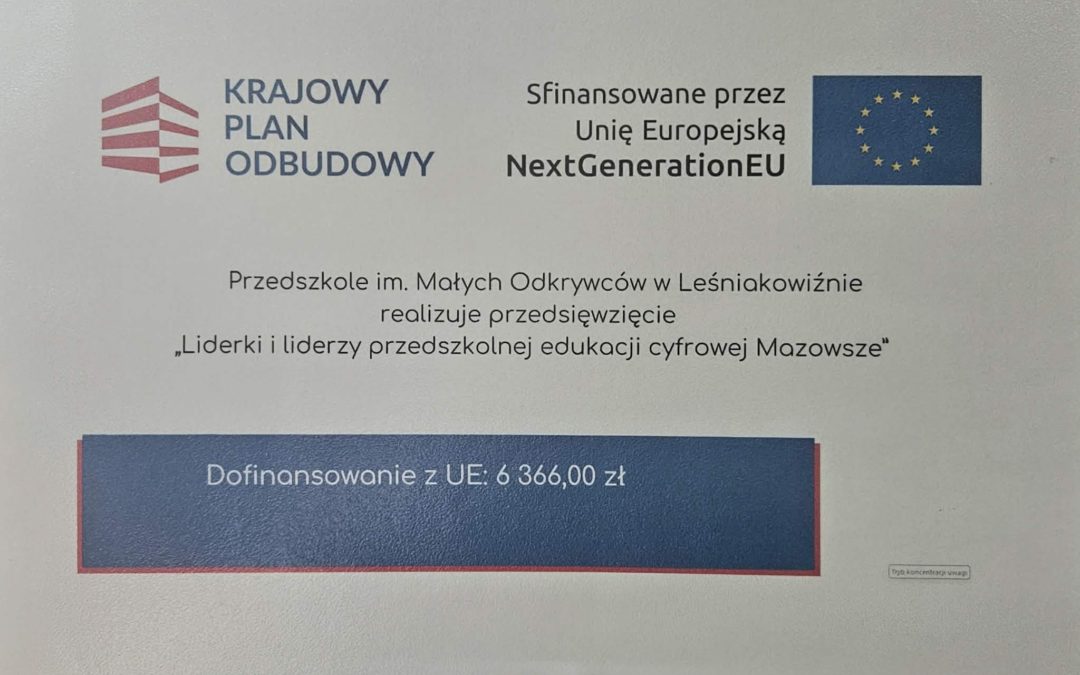 „Liderki i liderzy przedszkolnej edukacji cyfrowej Mazowsze”